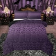 thumbnail image 1 of Manfei Damask Floral Bedding Comforter Set,Retro Baroque Flower Twin Comforter Sets,Purple Black Ombre Bedding Set For Boys Kids,Microfiber Bedroom Decor Reversible,2pcs, 1 of 8