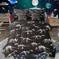 thumbnail image 1 of Manfei Dinosaur Skeleton 7-Piece Twin Bedding Sets,Dino Skull Bedding Comforter Set,White Black Sheet Sets For Boys Kids,Ultra Soft Home Decor Reversible, 1 of 8