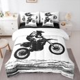 thumbnail image 1 of Manfei Dirt Bike 7-Piece Twin Bedding Sets,Extreme Sport Theme Bedding Comforter Set,White Black Sheet Sets For Boy,Breathable Home Decor Reversible, 1 of 8