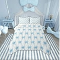 thumbnail image 1 of Manfei Dreamy Blue Bow King Size Comforter Sets,Lovely Bow Tie Bedding Comforter Set,Girl Bowtie Bedding Set For Children,Breathable Home Decor Reversible,3pcs, 1 of 8
