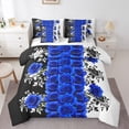 thumbnail image 1 of Manfei Dreamy Blue Rose 7pcs Bedding Comforter Set,Country Flower Floral Queen Bedding Sets,Natural Theme Queen Sheet Sets For Adults,Microfiber Bedroom Decor, 1 of 8