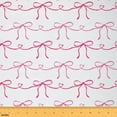 thumbnail image 1 of Manfei Dreamy Bowtie Fabric by the Yard (2 Yards) for Princess, Kawaii Bow Decorative Fabric by the Yard, Cartoon Love Heart Print DIY Fabric, 1 of 6