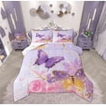 thumbnail image 1 of Manfei Dreamy Butterfly Bedding Twin Comforter Set, Purple Down Comforter, Flower Floral Reversible Duvet Insert, Ultra Soft Bedroom Decor, 2 Pieces, 1 of 8