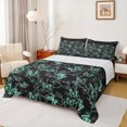 thumbnail image 1 of Manfei Dreamy Butterfly Child Twin Sheet Sets, Green Cherry Blossoms Twin Fitted Sheet, Romantic Animal Flat Sheet, Microfiber Bedroom Decor, 3 Pieces, 1 of 7