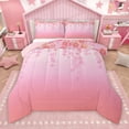 thumbnail image 1 of Manfei Dreamy Cherry Blossoms Bedding Comforter Set, Spring Flower Floral Twin Comforter Sets, Teens Kids Girls Female Reversible Bedding Set, Luxury Bedroom Decor, 2-Piece, 1 of 9
