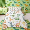 thumbnail image 1 of Manfei Dreamy Dinosaur Animals Full Size Comforter Sets,Cute Wildlife Bedding Comforter Set,White,Polkadot Reversible,3 Pieces,1 Comforter and 2 Pillowcases, 1 of 7