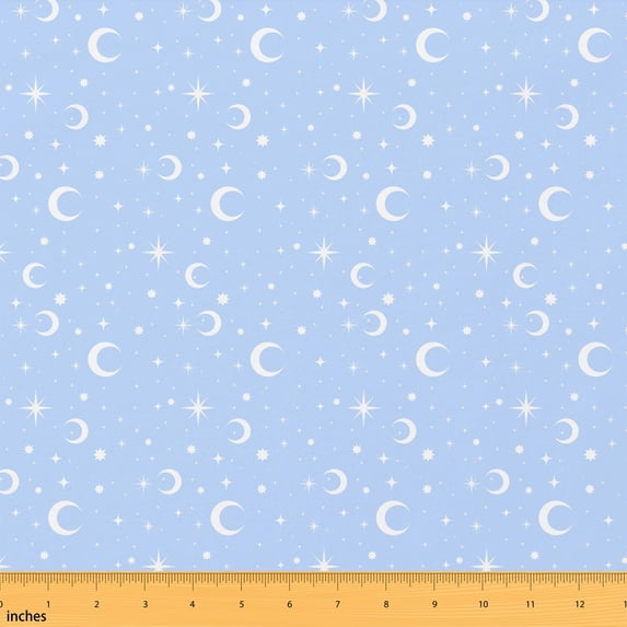 Manfei Dreamy Fabric by the Yard 5 Yards, Eclipse Fabric for Sewing, White