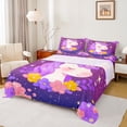 thumbnail image 1 of Manfei Dreamy Flower Queen Sheets,Cute Unicorn Pattern Queen Sheet Sets,Pink,4 Pieces,1 Flat Sheet, 1 Fitted Sheet and 2 Pillowcases, 1 of 6