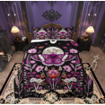 thumbnail image 1 of Manfei Dreamy Fuchsia Butterfly Full Size Comforter Sets, Mystic Galaxy Moon Bedding Comforter Set, Mandala Jungle Floral Reversible Bedding Sets, Breathable Home Decor, 3pcs, 1 of 9
