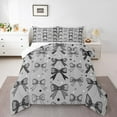 thumbnail image 1 of Manfei Dreamy Grey Bowknot Bedding Comforter Set, Cartoon Stars Print Twin Comforter Sets, Teens Kids Child Reversible Bedding Set, Lightweight Room Decor, 2-Piece, 1 of 8