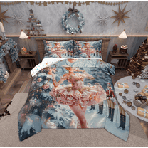 Manfei Dreamy Kawaii Princess Bedding Comforter Set for Girls, Royal Nutcracker Twin Comforter Sets, Fairy Tale Style Reversible Bedding Set, Ultra Soft Home Decor, 2pcs