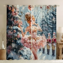Manfei Dreamy Kawaii Princess Black Out Curtains for Girls, Royal Nutcracker Curtains Pack of 2 (42x63 Each), Fairy Tale Style Bedroom Curtains, Living Room Curtains Decor