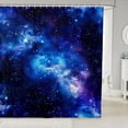 thumbnail image 1 of Manfei Dreamy Nebula Galaxy Shower Curtain 72Wx84L,Celestial Sparkling Stars Print Bathroom Shower Curtain, 1 of 5