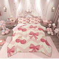 thumbnail image 1 of Manfei Dreamy Pink Bowknot Bedding Comforter Set, Vintage Rustic Flower Twin Comforter Sets, Teens Kids Child Reversible Bedding Set, Super Cozy Room Decor, 2-Piece, 1 of 8