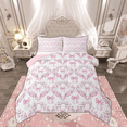 thumbnail image 1 of Manfei Dreamy Pink Bowknot Queen Comforter Set, Vintage Rustic Flower Bedding Comforter Set, Teens Kids Child Reversible Bedding Set, Super Cozy Room Decor, 3-Piece, 1 of 8