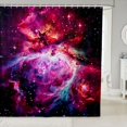 thumbnail image 1 of Manfei Dreamy Pink Nebula Shower Curtain 72Wx72L,Celestial Stars Bathroom Curtain, 1 of 5