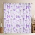 thumbnail image 1 of Manfei Dreamy Plum Bowknot Blackout Curtains Set of 2 (52x84 Each) for Girls, Fairy Tale Princess Window Curtains, Kawaii Cute Cartoon Curtains and Drapes, Window Curtains Bedroom Decor, 1 of 6
