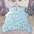 thumbnail image 1 of Homewish Dreamy Princess Bow Bedding Comforter Set, Cartoon Blue Ribbon Bowknot Twin Comforter Sets, Teens Kids Boys Girls Reversible Bedding Set, Super Cozy Room Decor, 2-Piece, 1 of 8