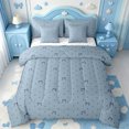 thumbnail image 1 of Manfei Dreamy Princess Bows 7pcs Queen Bedding,Cartoon Bowtie Ribbon Bedding Comforter Set Queen,Reversible, 1 of 7