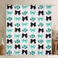thumbnail image 1 of Manfei Dreamy Princess Bows Kitchen Curtains,Fashion Bowtie Floral Black Out Curtains Pack of 2 (42x63 Each), 1 of 6