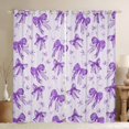 thumbnail image 1 of Manfei Dreamy Purple Bowknot Curtains Pack of 2 (42x84 Each), Vintage Rustic Flower Curtains Blackout, Teens Kids Child Bedroom Curtains, Window Curtains Room Decor, 1 of 6