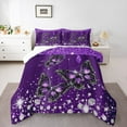thumbnail image 1 of Manfei Dreamy Purple Butterfly Full Size Comforter Sets,Bling Print Bedding Comforter Set,Fashion Diamond Bedding Sets For Girls,Super Cozy Room Decor,3-Piece, 1 of 8