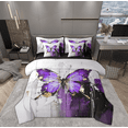 thumbnail image 1 of Manfei Dreamy Purple Butterfly Twin Bedding Sets 7-Piece for Female, Oil Printing Bedding Comforter Set, Romantic Animal Reversible Sheet Sets, Ultra Soft Home Decor, 1 of 7