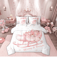 thumbnail image 1 of Manfei Dreamy Santa Claus Twin Bedding Sets 7-Piece for Child, Magic Princess Carriage Bedding Comforter Set, Merry Christmas Reversible Sheet Sets, Breathable Home Decor, 1 of 8