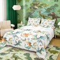 thumbnail image 1 of Manfei Dreamy Watercolor Dragon Animals Bed Sheets,Cute Cloud Stars Full Size Sheets,Yellow White,4 Pieces,1 Flat Sheet,1 Fitted Sheet and 2 Pillowcases, 1 of 6