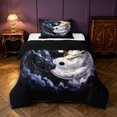 thumbnail image 1 of Manfei Eastern Dragon Animals Twin Comforter Sets,Traditional Wildlife Bedding Set,Purple Black,Black Reversible,2pcs,1 Comforter and 1 Pillowcase, 1 of 7