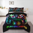 thumbnail image 1 of Manfei Eat Sleep Game Bedding Comforter Set, Gamepad Geometric Twin Comforter Sets, Mystic Stars Galaxy Reversible Bedding Set, Lightweight Room Decor, 2-Piece, 1 of 8