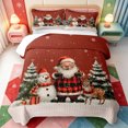 thumbnail image 1 of Manfei Elegant Christmas Animal Cow Bed Spread Queen,Western Xmas Festive Queen Coverlet Set,3pcs,1 Quilt and 2 Pillowcases, 1 of 7