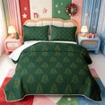 thumbnail image 1 of Manfei Elegant Pink Christmas Twin Quilt Set,Merry Xmas Twin Coverlet Set,2 Pieces,1 Bedspread and 1 Pillowcase, 1 of 7