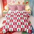 thumbnail image 1 of Manfei Elegant Xmas Christmas Tree 7 Pieces Full Size Bedding Sets,Winter Holiday Full Size Bed in a Bag,Xmas Reversible, 1 of 7