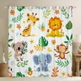 thumbnail image 1 of Manfei Elephant Monkey Koala Black Out Curtains,Botanical Plants Curtains Pack of 2 (42x63 Each),Kawaii Animal Bedroom Curtains,Lightweight Kids Bedroom Decor, 1 of 6