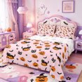 thumbnail image 1 of Manfei Fall Halloween Pattern Queen Sheets,Kawaii Pumpkin Lantern Queen Sheet Sets,4-Piece,1 Flat Sheet,1 Fitted Sheet and 2 Pillowcases, 1 of 6
