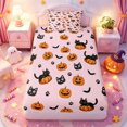thumbnail image 1 of Manfei Fall Halloween Pattern Twin Fitted Sheet,Kawaii Pumpkin Lantern Bedding,2 Pieces,1 Fitted Sheet and 1 Pillowcase, 1 of 6