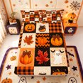thumbnail image 1 of Manfei Fall Maples Leaf Pumpkin Fitted Sheet Full,Kawaii Halloween Ghost Bed Set,3pcs,1 Fitted Sheet and 2 Pillowcases, 1 of 6