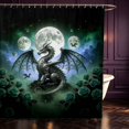 thumbnail image 1 of Manfei Fantasy Dragon Animals Shower Curtain 72Wx78L,Gothic Rose Cloud Stars Bath Curtain,Green Blue, 1 of 5