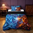 thumbnail image 1 of Manfei Fantasy Dragon Animals Twin Comforter Sets,Gothic Aurora Bedding Set,Blue Orange,Black Reversible,2 Pieces,1 Comforter and 1 Pillowcase, 1 of 7