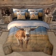 thumbnail image 1 of Manfei Farm Animal Cow 7 Pieces Bedding Comforter Set,Rustic Farmhouse Cabin Full Bedding Set,Retro Cattle Fitted Sheet Flat Sheet For Kids,Luxury Bedroom Decor Reversible, 1 of 8