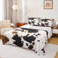 thumbnail image 1 of Manfei Farm Cow Hide Full Size Sheets,Rustic Farmhouse Cabin Bed Sheets,Brown Black White Sheet Sets For Men Women,Ultra Soft Home Decor,4-Piece, 1 of 7