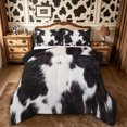 thumbnail image 1 of Manfei Farm Cow Spot Full Size Comforter Sets 3-Piece,Minimalist Animal Pattern Bedding Comforter Set,Black White,1 Comforter and 2 Pillowcases,Reversible, 1 of 6