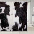 thumbnail image 1 of Manfei Farm Cow Spot Shower Curtain 72Wx72L,Minimalist Animal Pattern Bathroom Curtain,Black White, 1 of 6