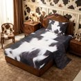thumbnail image 1 of Manfei Farm Cow Spot Twin Sheets 3pcs,Minimalist Animal Pattern Bedding,Black White,1 Flat Sheet,1 Fitted Sheet and 1 Pillowcase, 1 of 6