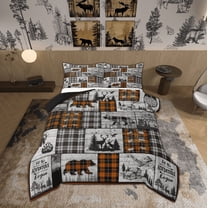 Feelyou Farmhouse Adventure Bedding Comforter Set, Lake House Twin Comforter Sets, Rustic Animal Bedding Set, Ultra Soft Room Decorative, 2 Piece