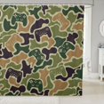 thumbnail image 1 of Manfei Farmhouse Camo Gamepad Shower Curtain 72Wx72L, Old Fashion Gaming Shower Curtain 72Wx72L, Olive Drab, 1 of 5