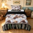 thumbnail image 1 of Manfei Farmhouse Camouflage Twin Comforter Sets, Marble Ombre Bedding Set, Charcoal Gray, Black Reversible, 2-Piece, 1 Comforter and 1 Pillowcase, 1 of 7