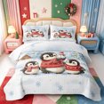 thumbnail image 1 of Manfei Farmhouse Christmas Animals Twin Quilt Set,Xmas Holiday Season Twin Coverlet Set,2pcs,1 Bedspread and 1 Pillowcase, 1 of 7