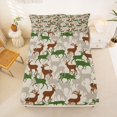 thumbnail image 1 of Manfei Farmhouse Deer Moose Fitted Sheet Full, Minimalst Camo Bed Set, Desert Tan, 3pcs, 1 Fitted Sheet and 2 Pillowcases, 1 of 6